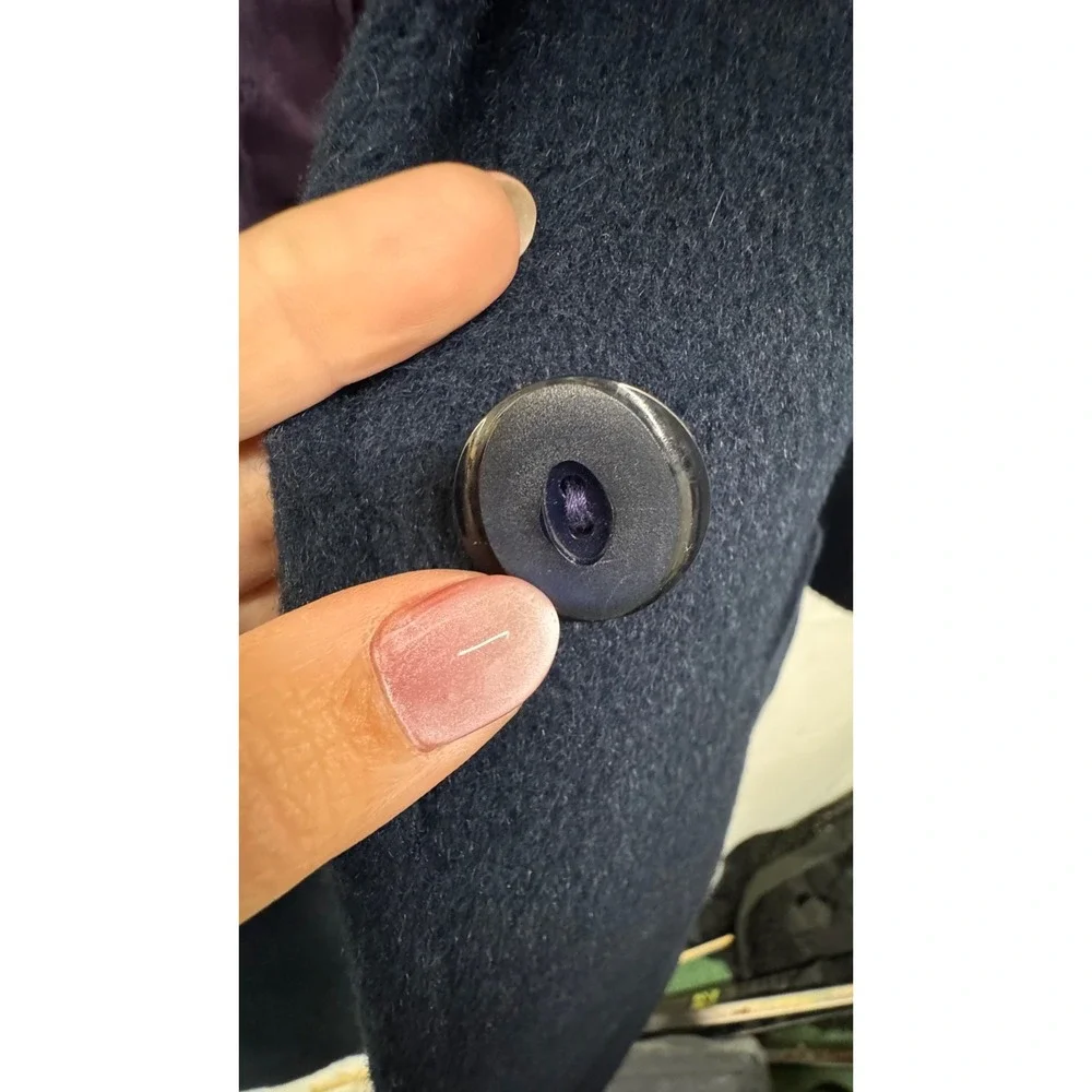 Navy Longline Duster Coat‎ Women’s Size M/L 44” Maxi Minimalist Jacket